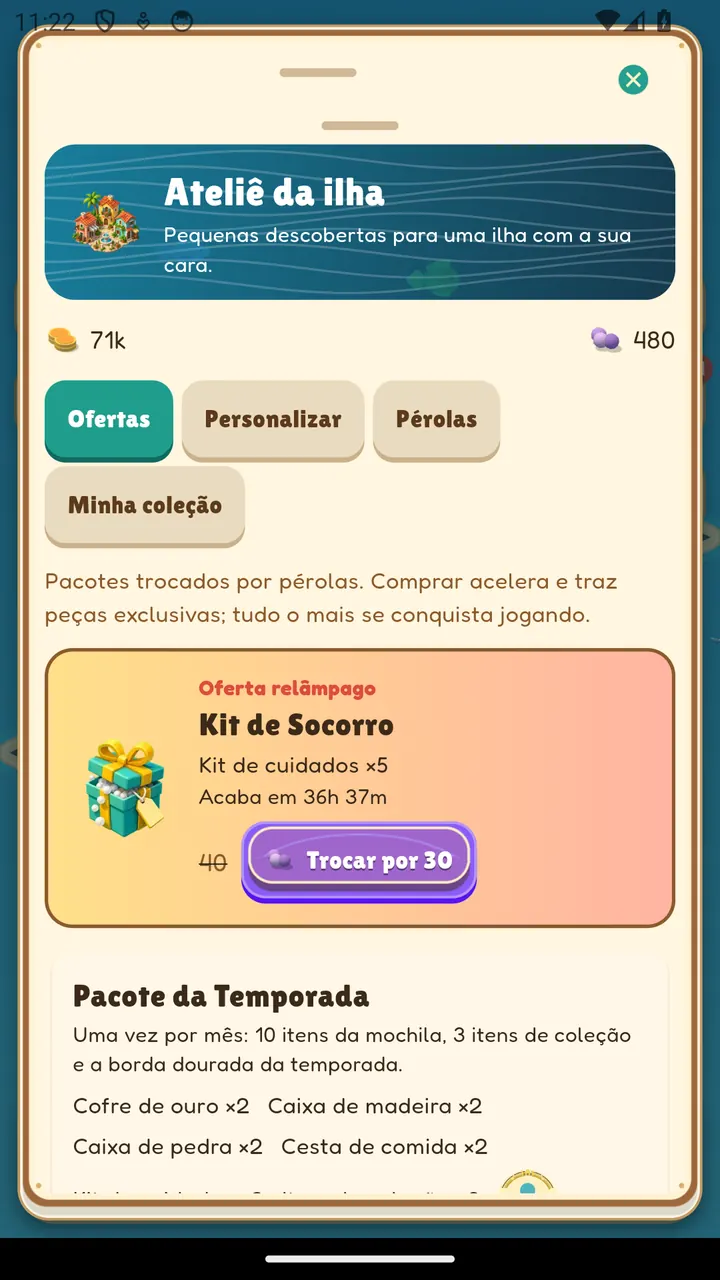 A papagaia Pipa guiando o náufrago no tutorial