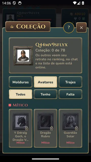 Coleção de avatares