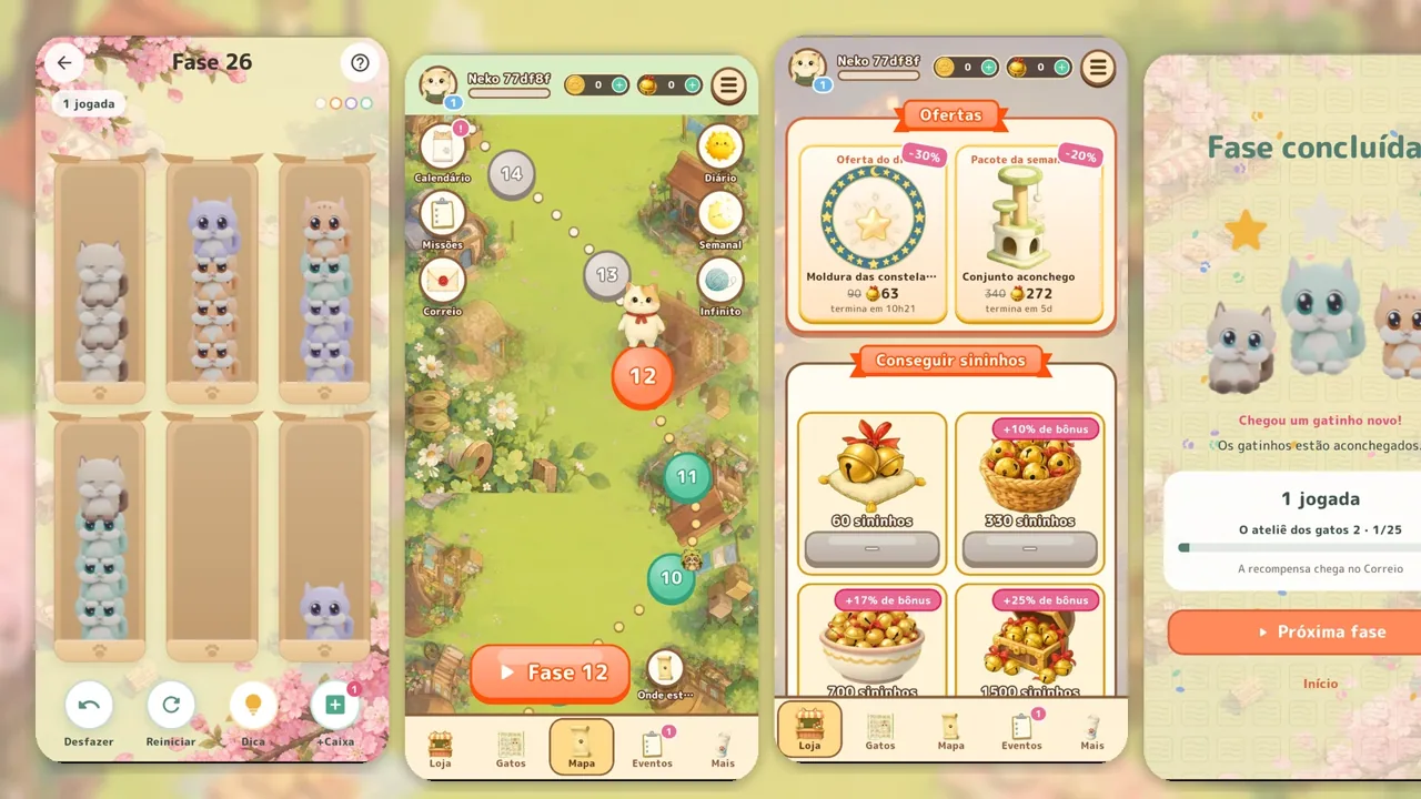 Gatinhos vivos e o mapa de Nyanori